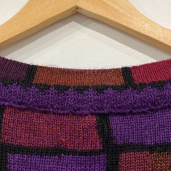 Spirit of the Andes Alpaca Hand knitted in Bolivia Multicoloured Cardigan S/M - Picture 9 of 12